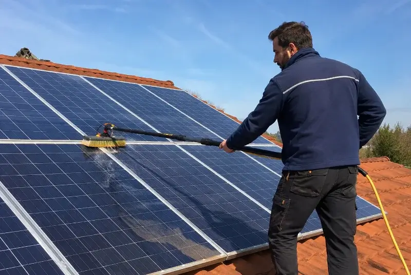 Nettoyage et entretien de panneaux solaires à Sauzet